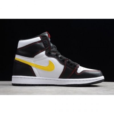 Nike Erkek Air Jordan 1 Retro High Og Defiant Beyaz / Siyah / Kırmızı Basketbol Ayakkabısı Türkiye -